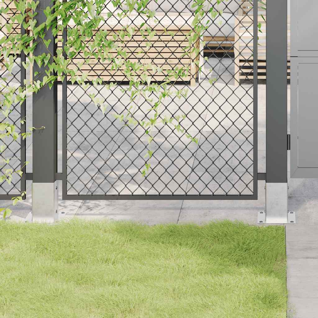 stolpefødder firkantet 12 stk. 91x91 mm galvaniseret stål