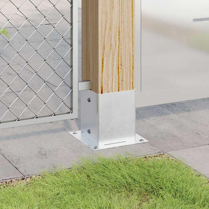 stolpefødder firkantet 4 stk. 101x101 mm galvaniseret stål