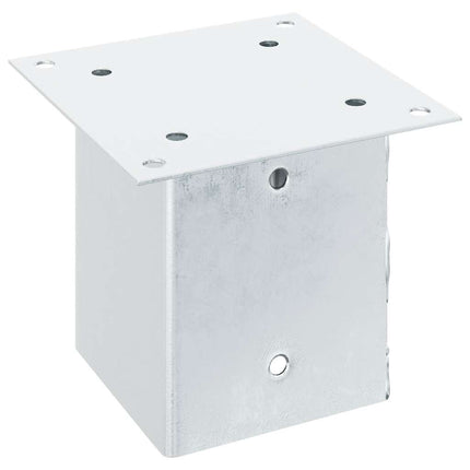 stolpefødder firkantet 4 stk. 101x101 mm galvaniseret stål