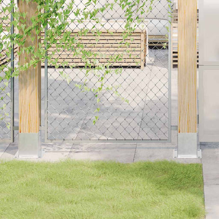 stolpefødder firkantet 4 stk. 121x121 mm galvaniseret stål