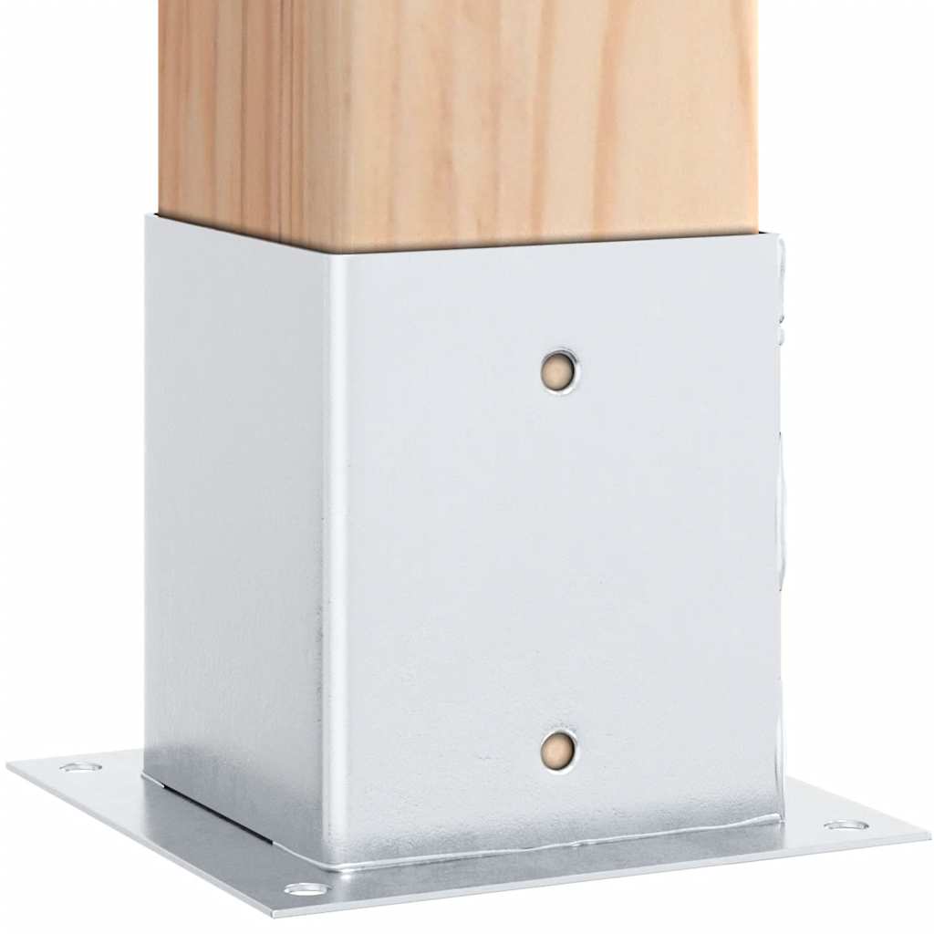 stolpefødder firkantet 12 stk. 121x121 mm galvaniseret stål
