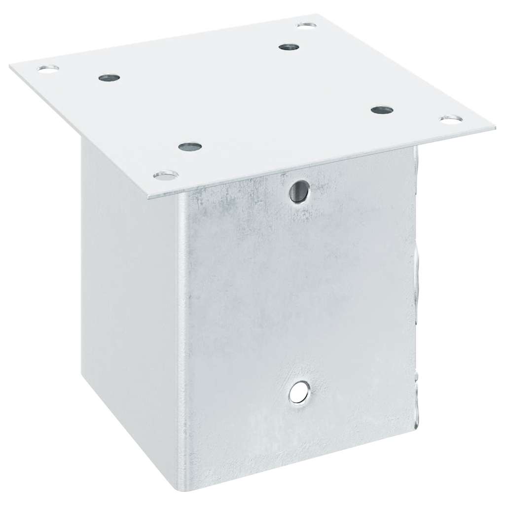 stolpefødder firkantet 12 stk. 121x121 mm galvaniseret stål