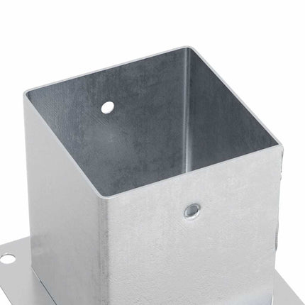 stolpefødder firkantet 12 stk. 121x121 mm galvaniseret stål