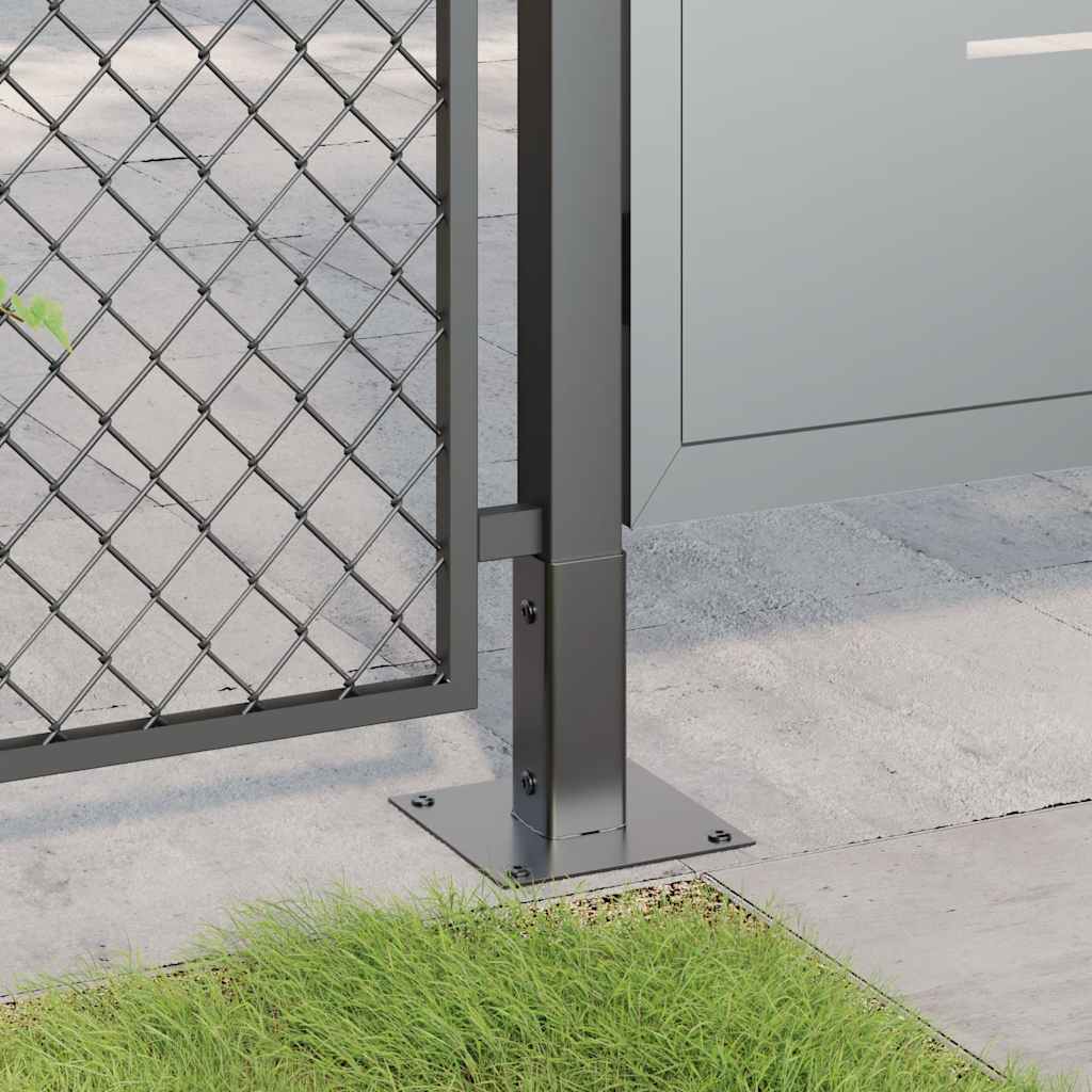 stolpefødder firkantet 4 stk. 46x46 mm pulverlakeret stål