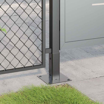 stolpefødder firkantet 4 stk. 46x46 mm pulverlakeret stål