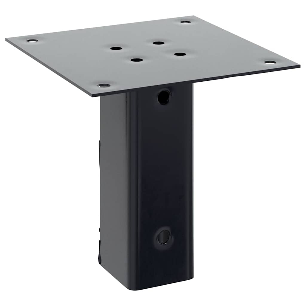 stolpefødder firkantet 4 stk. 46x46 mm pulverlakeret stål