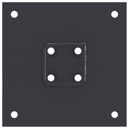stolpefødder firkantet 4 stk. 46x46 mm pulverlakeret stål