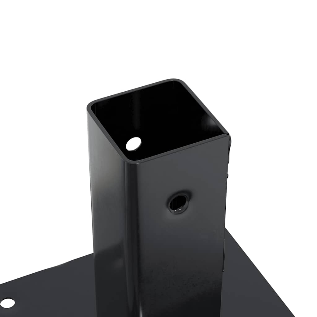stolpefødder firkantet 4 stk. 46x46 mm pulverlakeret stål