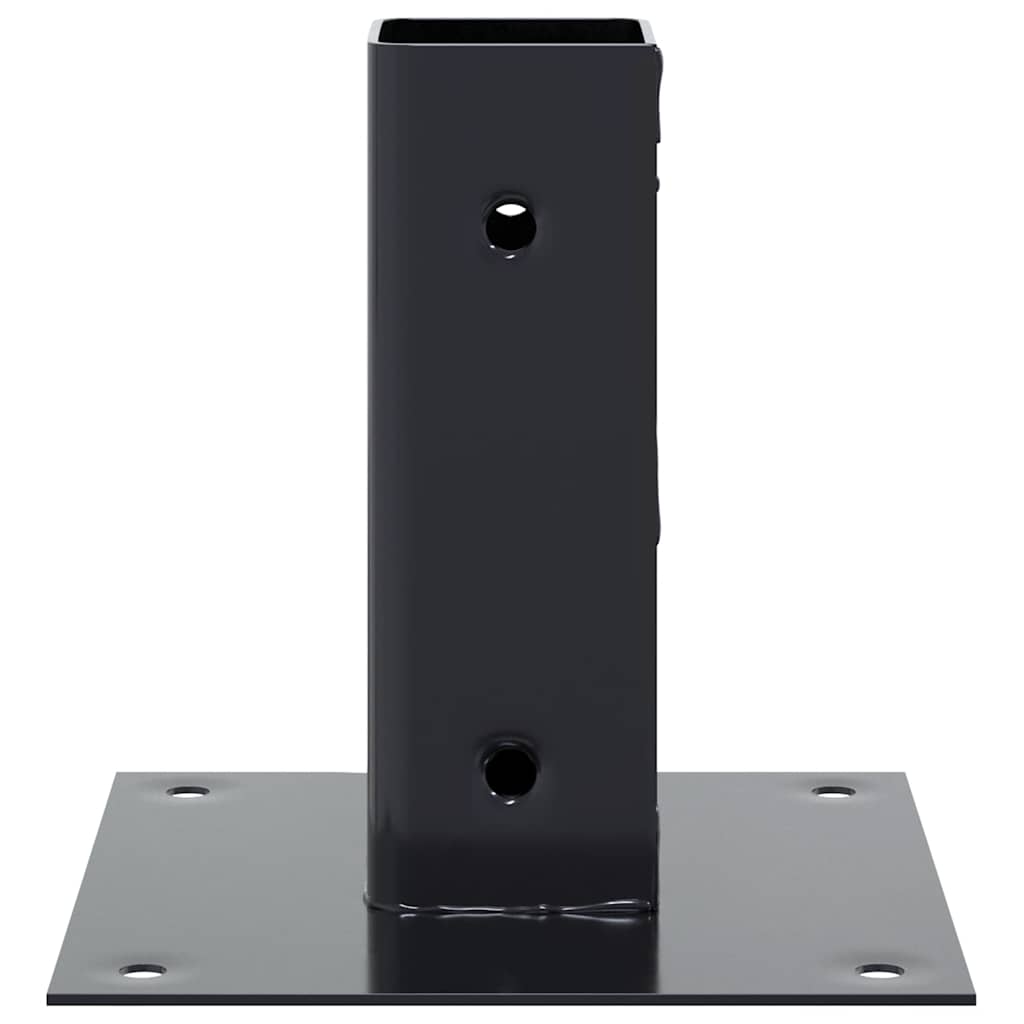 stolpefødder firkantet 12 stk. 46x46 mm pulverlakeret stål
