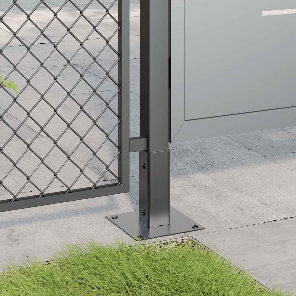 stolpefødder firkantet 12 stk. 51x51 mm pulverlakeret stål