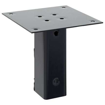 stolpefødder firkantet 12 stk. 51x51 mm pulverlakeret stål