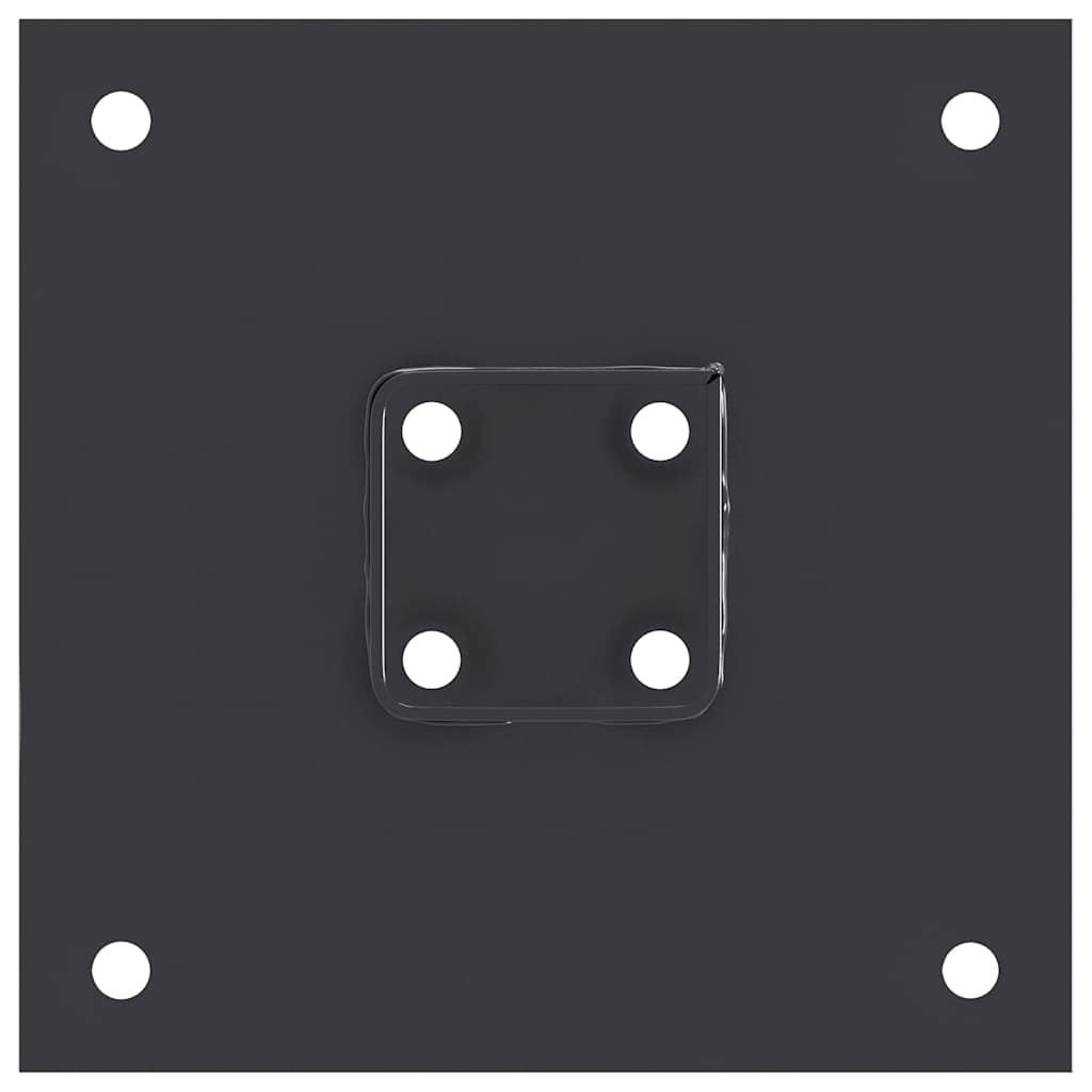 stolpefødder firkantet 12 stk. 51x51 mm pulverlakeret stål