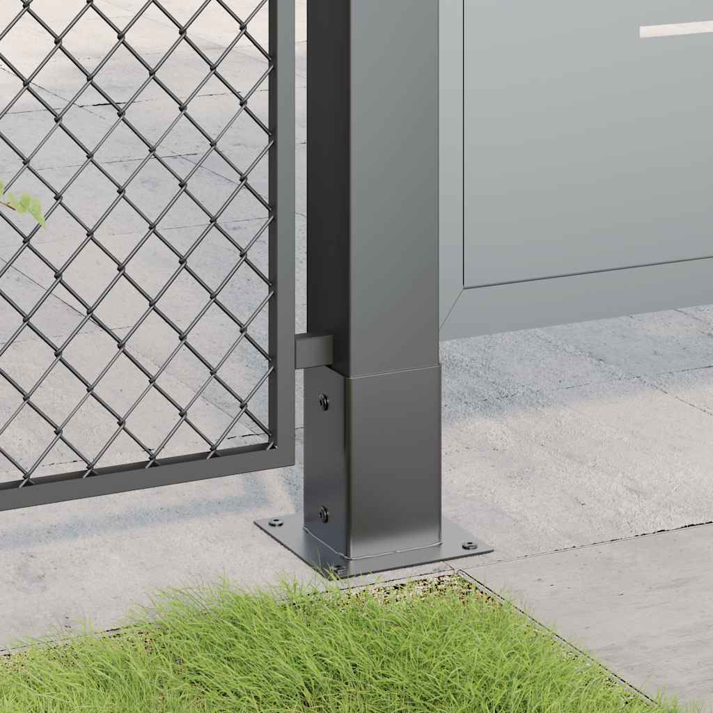 stolpefødder firkantet 12 stk. 81x81 mm pulverlakeret stål