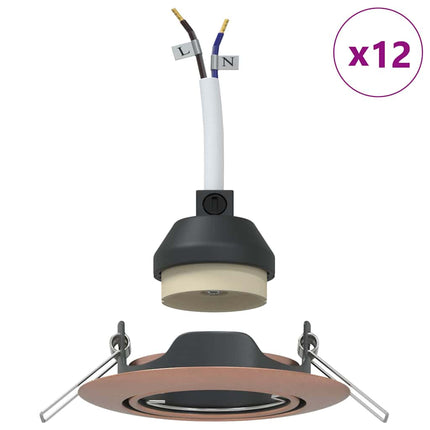 Spotlight 12 pcs Kobber 9 x 9 x 2.5 cm Metal