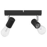 Loftsspot med spotlights Sort 26 x 6,5 x 11,5 cm Metal
