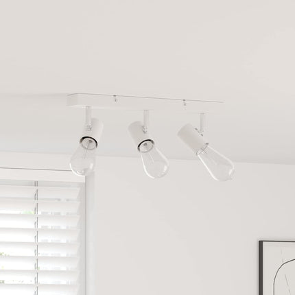 Loftsspot med spotlights Hvid 38 x 6,5 x 11,5 cm Metal
