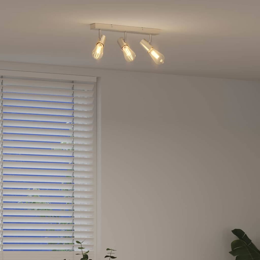Loftsspot med spotlights Nikkel 38 x 6,5 x 11,5 cm Metal