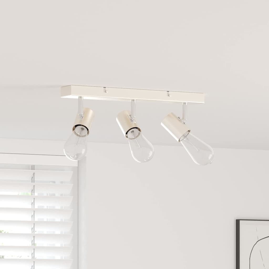 Loftsspot med spotlights Nikkel 38 x 6,5 x 11,5 cm Metal