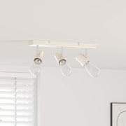 Loftsspot med spotlights Nikkel 38 x 6,5 x 11,5 cm Metal