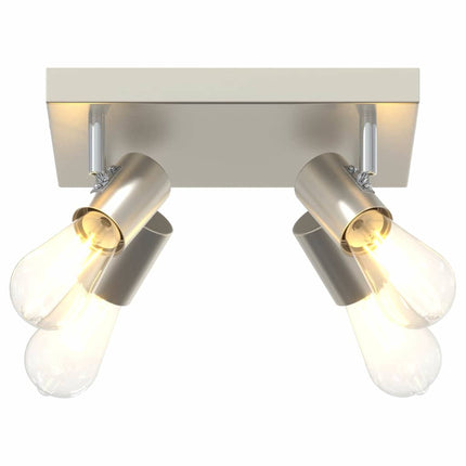 Loftsspot med spotlights Nikkel 26 x 26 x 11,5 cm Metal