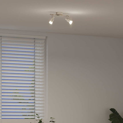 Loftsspot med spotlights Nikkel 25,5 x 8 x 11 cm Stål