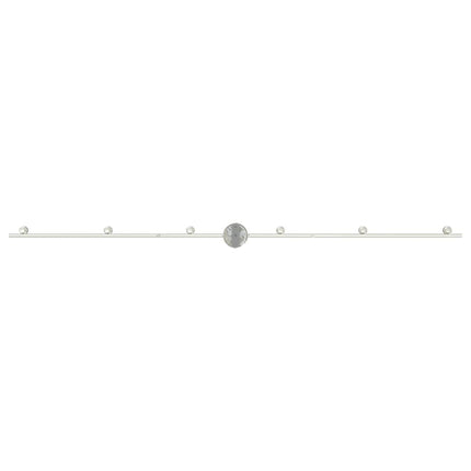 Loftsspot med spotlights Nikkel 176,5 x 9,5 x 14 cm Stål