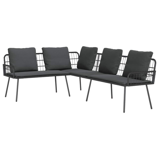 Sofa med pude Antracit 173 x 231 x 90 cm Stål
