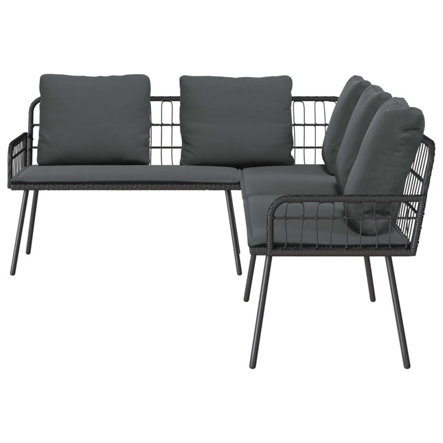 Sofa med pude Antracit 173 x 231 x 90 cm Stål
