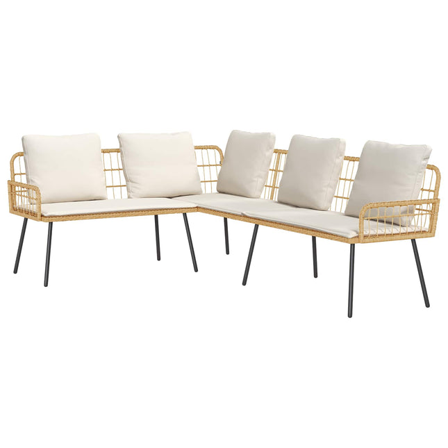 Sofa med pude Natur 173 x 231 x 90 cm Stål