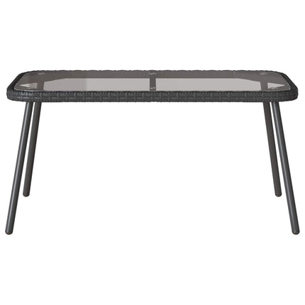 Sofabord Sort 90 x 45 x 43 cm polyrattan