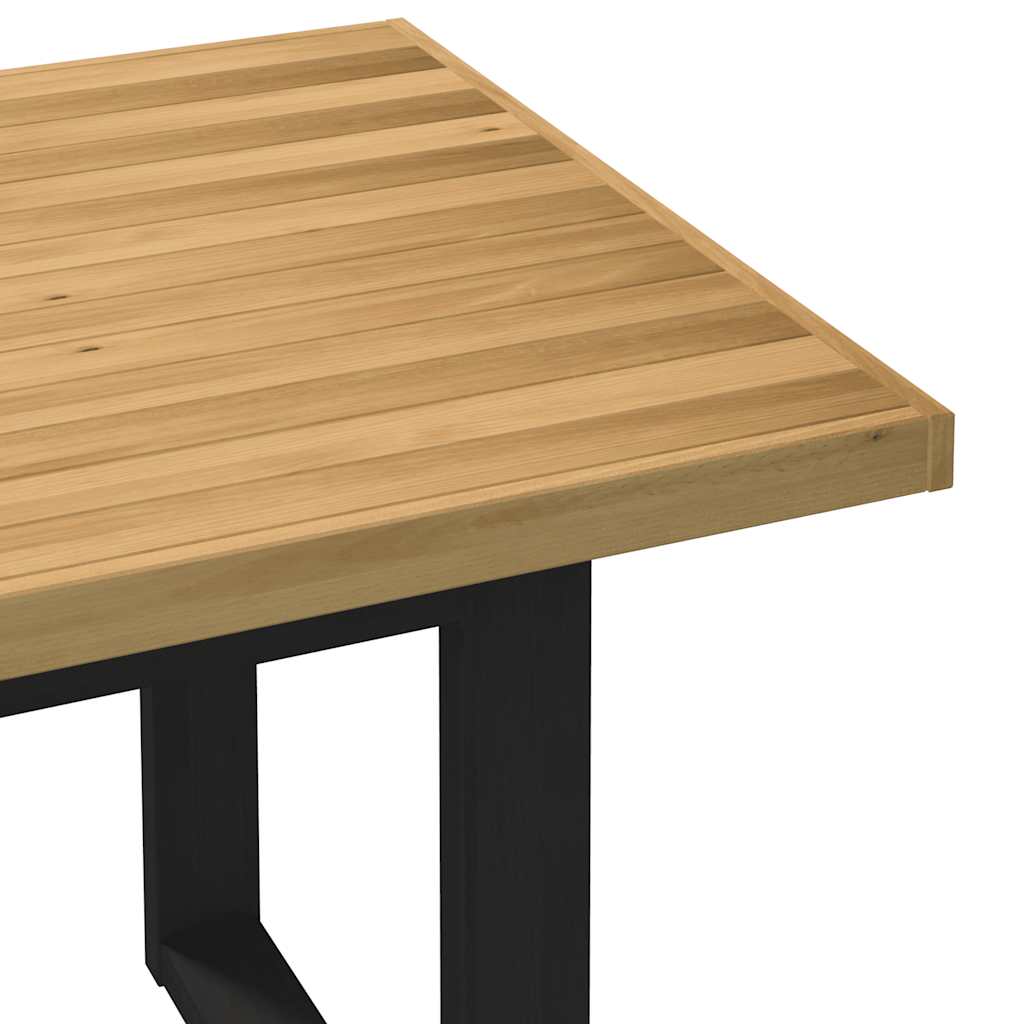 spisebord NOAIN U-formede ben 180x90x75 cm massivt træ fyrretræ