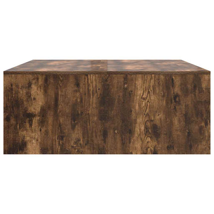 sofabord med skuffer 100x100x40 cm røget egetræsfarve