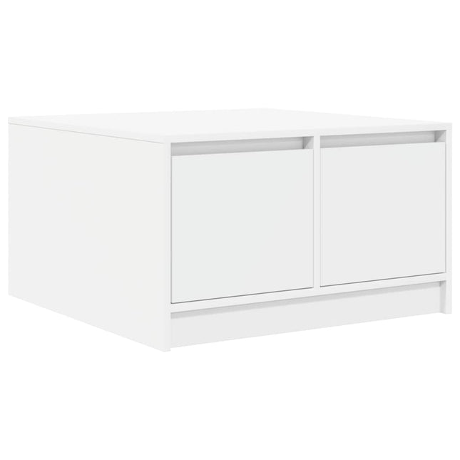 sofabord med skuffer 70,5x70x40 cm hvid
