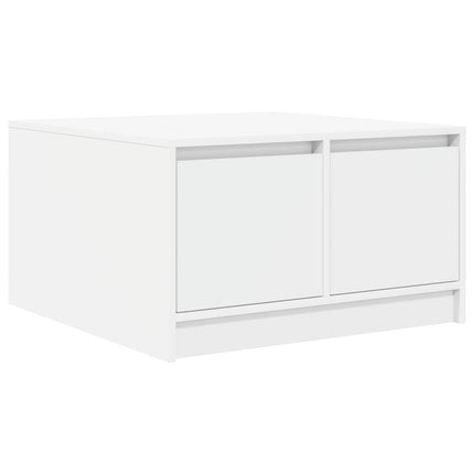 sofabord med skuffer 70,5x70x40 cm hvid