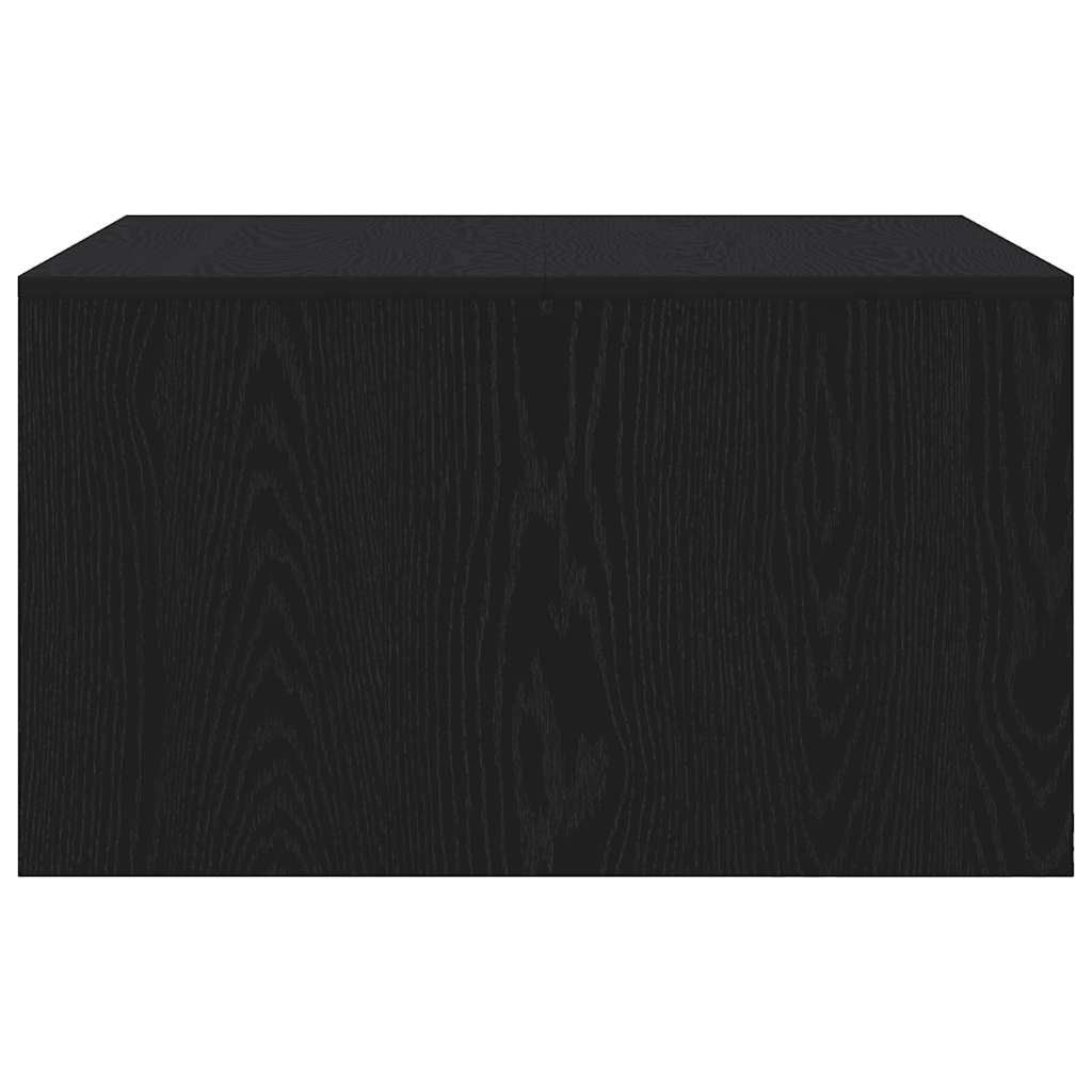 sofabord med skuffer 70,5x70x40 cm sort egetræsfarve