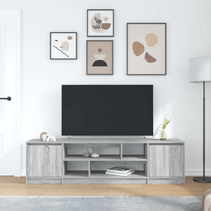 tv-skab 188,5x41x50 cm konstrueret træ grå sonoma-eg