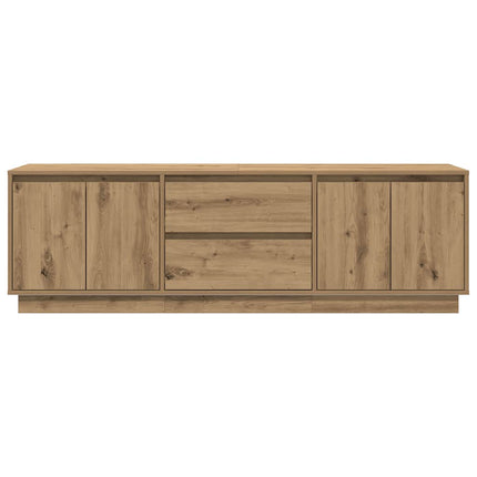 tv-bord med LED-lys 160,5x41x50 cm kunsteg