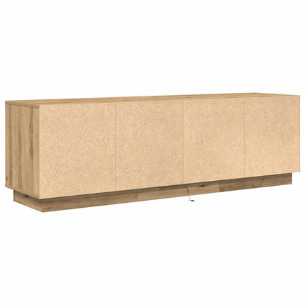 tv-bord med LED-lys 160,5x41x50 cm kunsteg