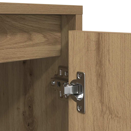 tv-bord med LED-lys 160,5x41x50 cm kunsteg