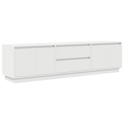 tv-bord med LED-lys 193,5x41x50 cm hvid