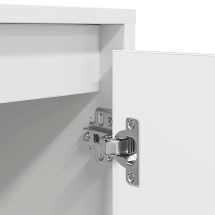 tv-bord med LED-lys 193,5x41x50 cm hvid