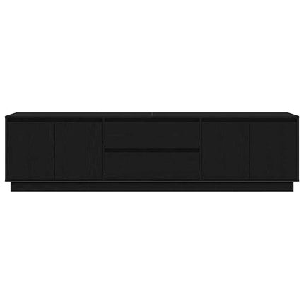 tv-skab med LED-lys 193,5x41x50 cm sort-eg