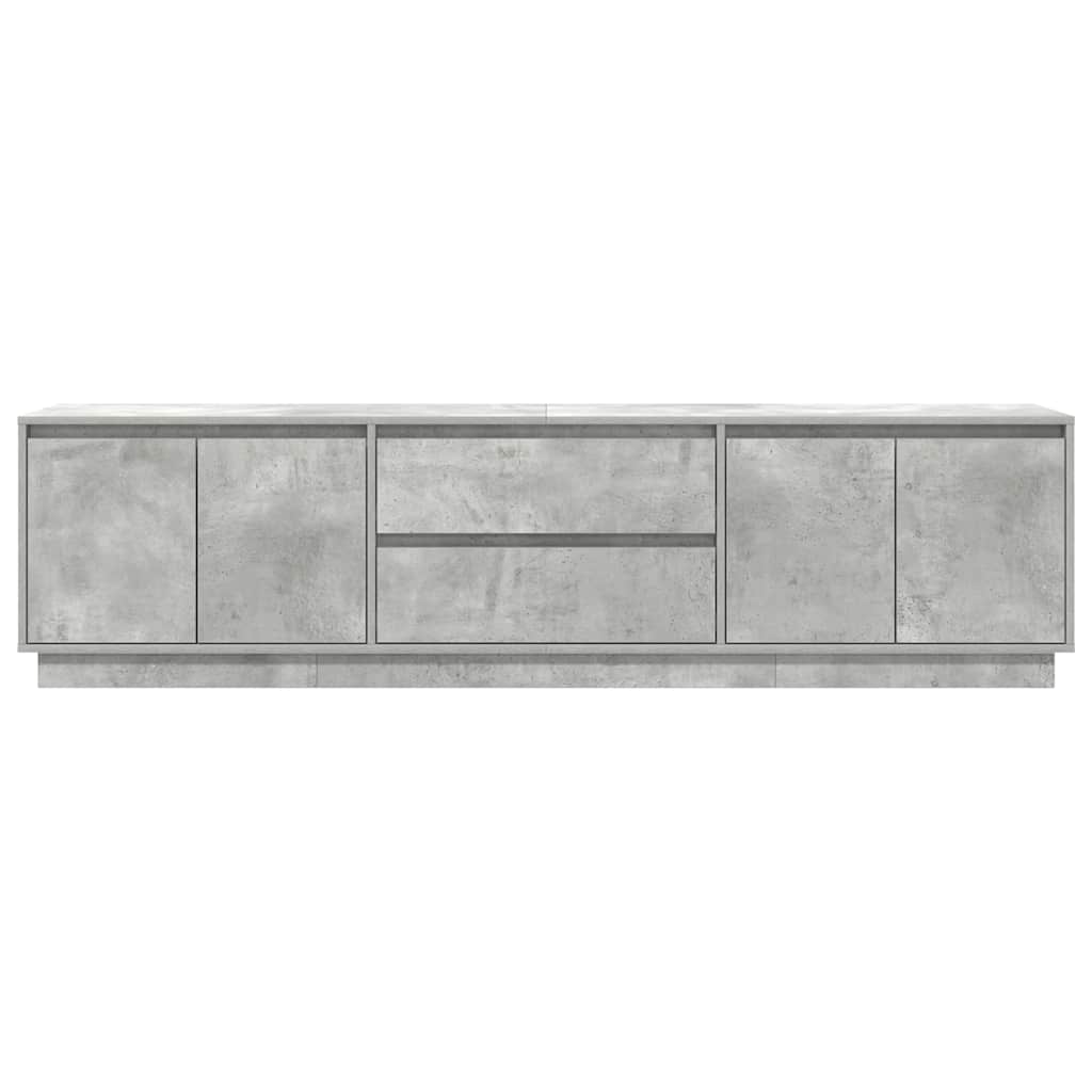 tv-bord med LED-lys 193,5x41x50 cm betongrå