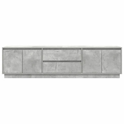tv-bord med LED-lys 193,5x41x50 cm betongrå