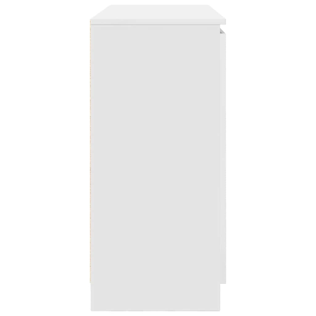 skænk med skuffer 100,5x35x76 cm konstrueret træ hvid