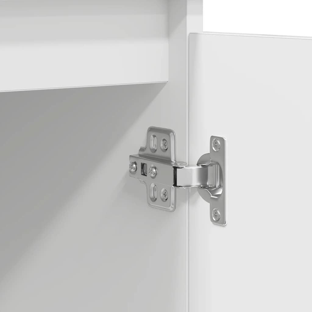 skænk med skuffer 100,5x35x76 cm konstrueret træ hvid