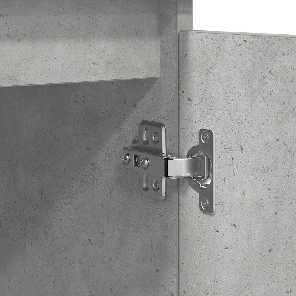 skænk med skuffer 100,5x35x76 cm konstrueret træ betongrå