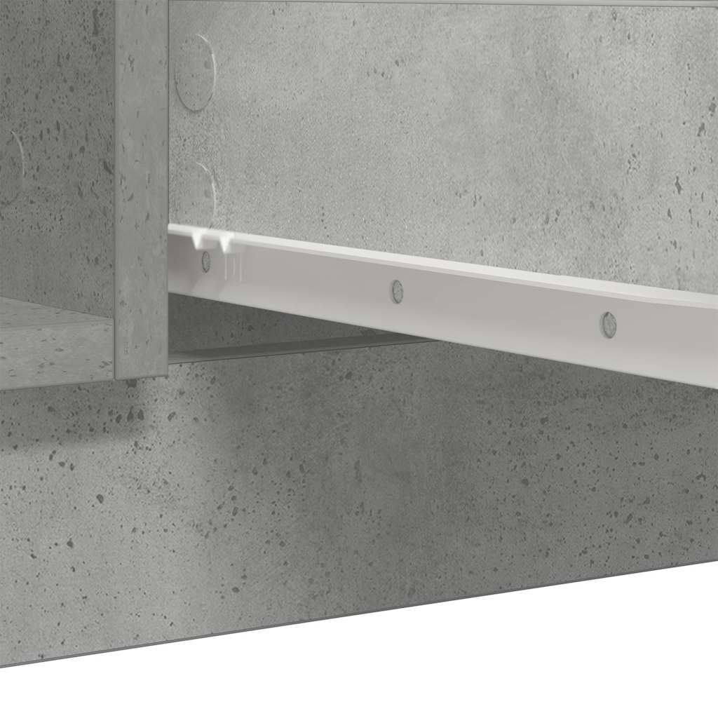 skænk med skuffer 100,5x35x76 cm konstrueret træ betongrå