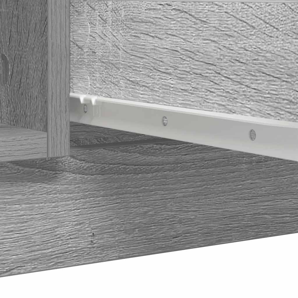 skænk med skuffer 100,5x35x76 cm konstrueret træ grå sonoma-eg