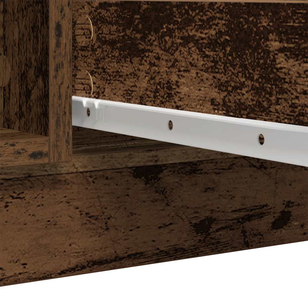 skænk med skuffer 100,5x35x76 cm konstrueret træ antikt træ